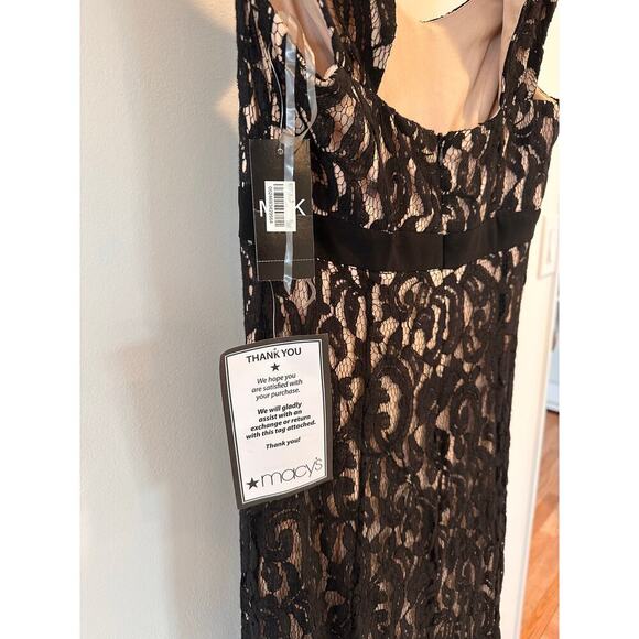 NEW NWT MSK Macys Long Black Lace Detail Evening Gown size 6 - Picture 10 of 10
